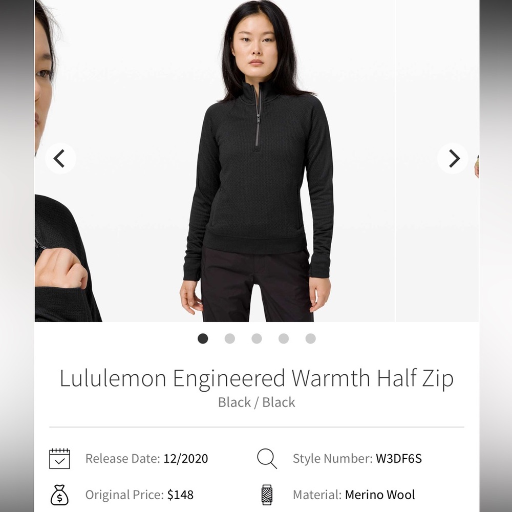 Lululemon 1/4 Zip Wool Blend Pullover - EUC